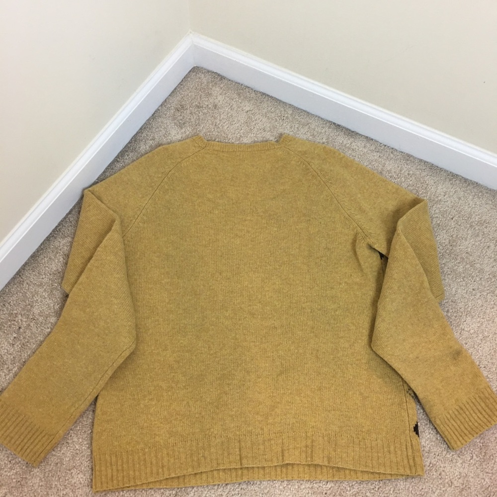 JCrew wool argyle print sweater size L - Picture 4 of 10